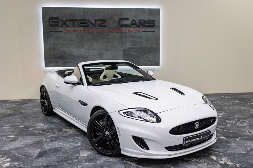 Jaguar XKR Cab Blanc 3-4 av d
