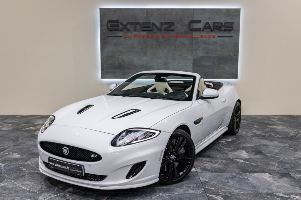 Jaguar XKR Cab Blanc 3-4 av g