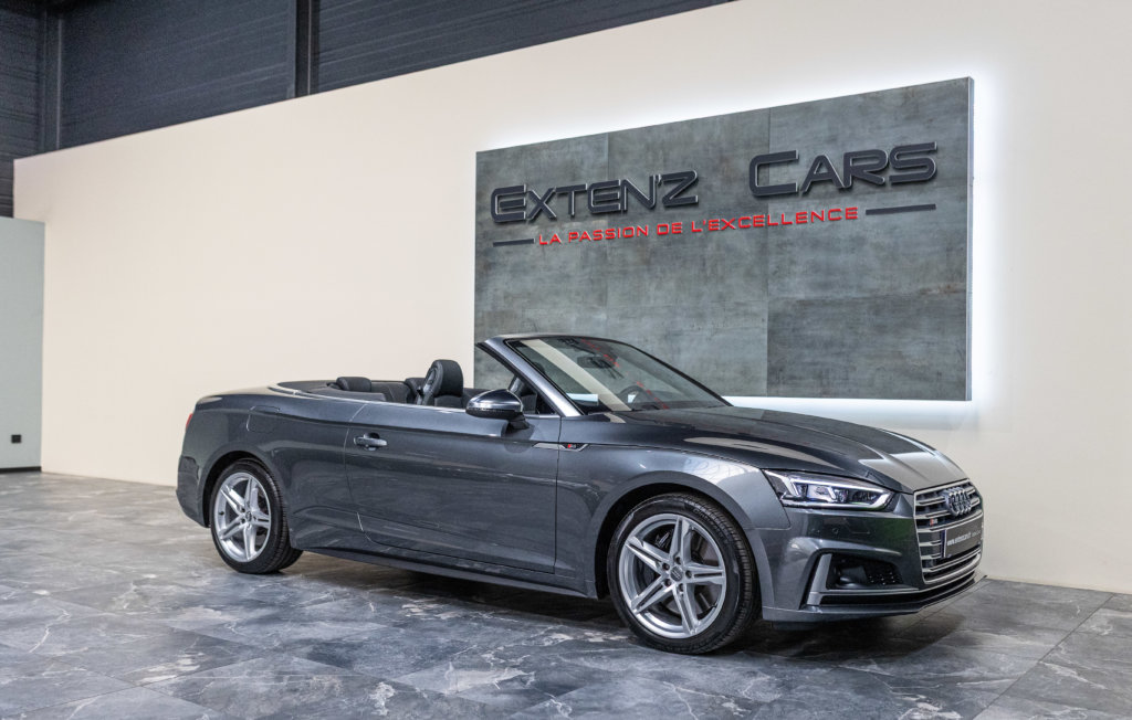 Audi S5 Cab Gris 3-4 decapot