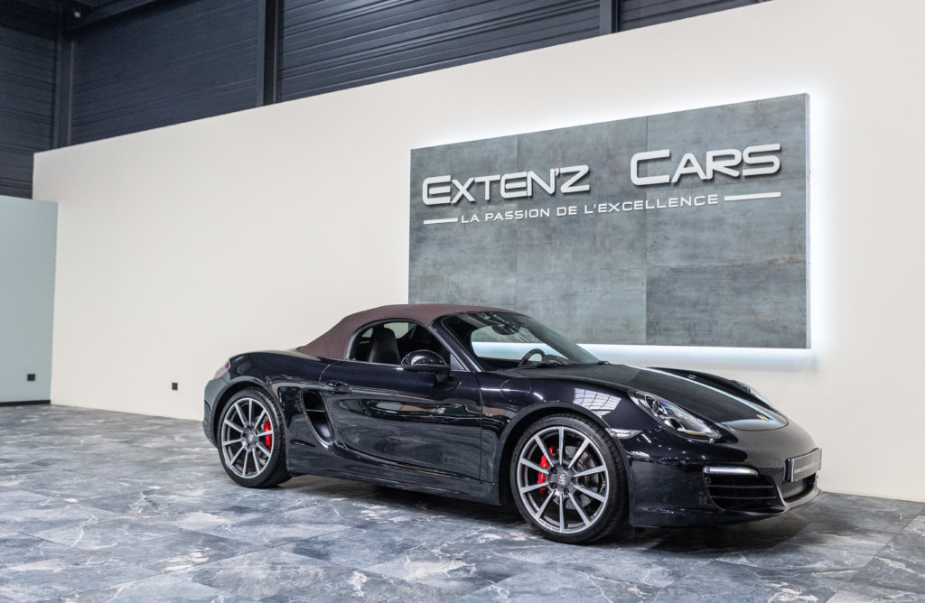 Porsche Boxster S Capote Brun 3-4 capot